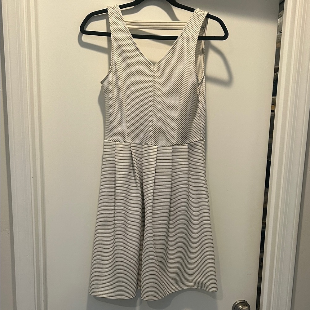 Ya Los Angeles Elegant Striped White Dress